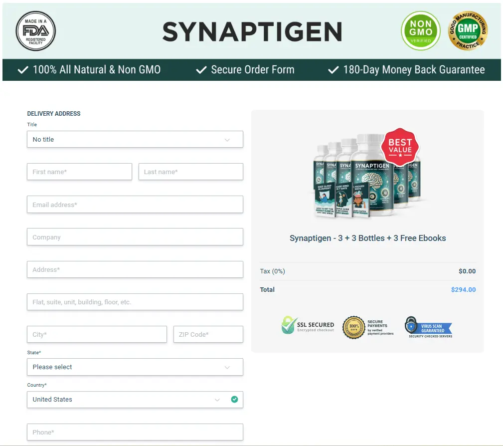 Synaptigen order pay